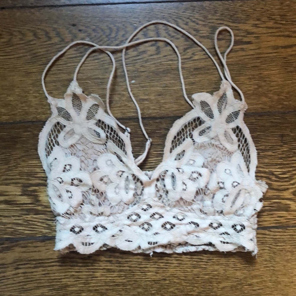 Free People Adella Longline Lace Bralette XS - Picture 2 of 6